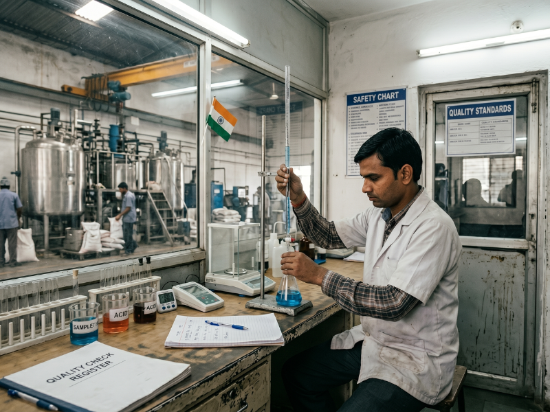 Quality testing in lab